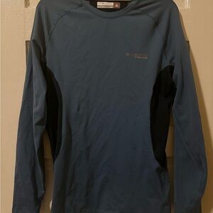 Columbia Titanium Long Sleeve Crew in Slate Blue & Black Accent